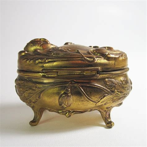 art nouveau metal box|art nouveau jewelry box.